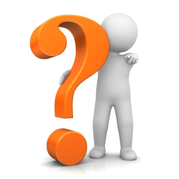 istock question mark interrogation point punctuation mark 3d orange sign symbol icon with white stick figure man person isolated on white background 1140365405