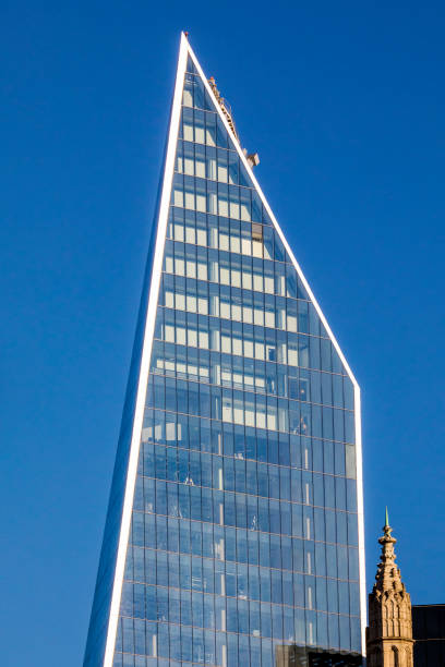 London, UK - February 15th 2019: A view of the modern exterior of The Scalpel skyscraper in the City of London, UK.