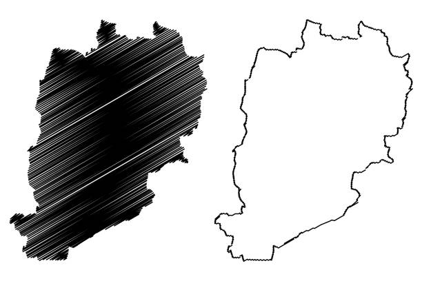 Beni Mellal-Khenifra Region map vector Beni Mellal-Khenifra Region (Administrative divisions of Morocco, Kingdom of Morocco, Regions of Morocco) map vector illustration, scribble sketch Beni Mellal-Khenifra map khenifra stock illustrations
