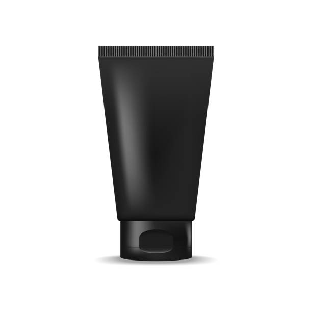 istock Black blank tube of cream, gel. Mock up, cosmetic package 1140371451
