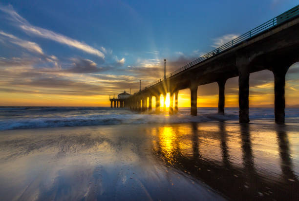 istock Stunning Sunset at Manhattan Beach Pier 1140372011