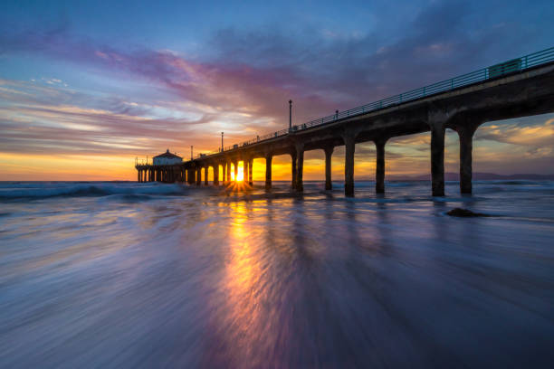 istock Stunning Sunset at Manhattan Beach Pier 1140372028