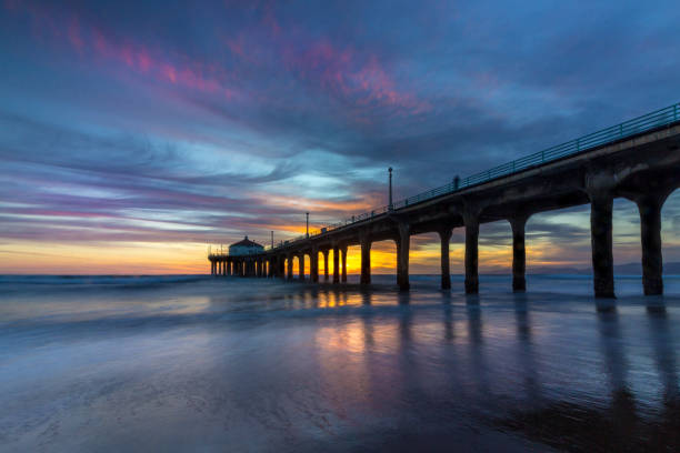 istock Stunning Sunset at Manhattan Beach Pier 1140372038