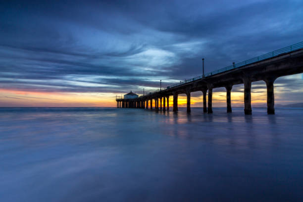 istock Stunning Sunset at Manhattan Beach Pier 1140372040