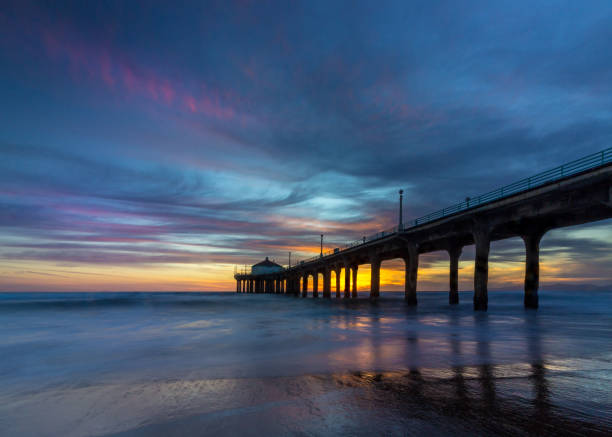istock Stunning Sunset at Manhattan Beach Pier 1140372041