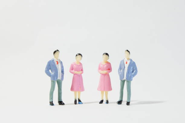 istock Twin brothers and sisters in same clothes 1140372648