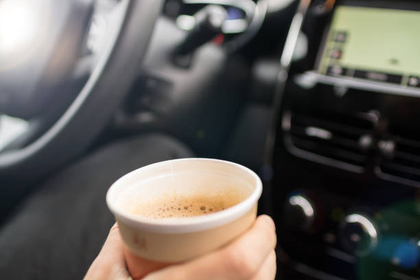 Having a quick coffee on the go