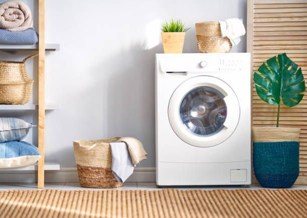 istock laundry room with a washing machine 1140373660