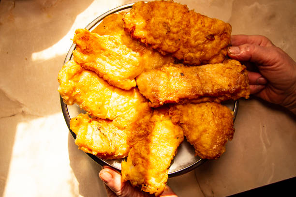 istock Fried fish on a plate, food. 1140377322