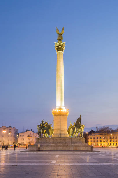 istock Budapest Heroes Square at Night, Hungary 1140380722