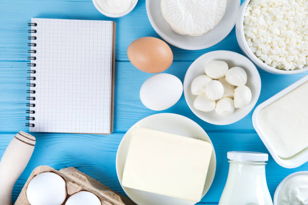 istock dairy products on blue wooden background 1140383500