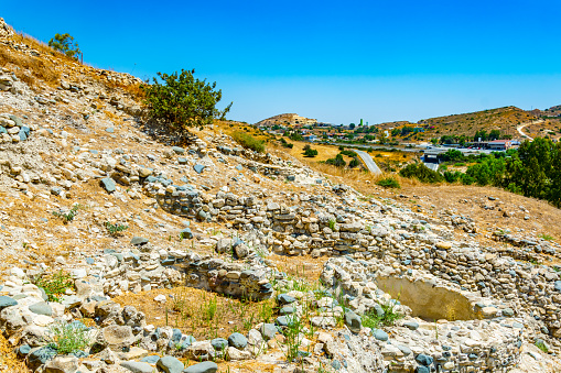 Original neolithic dwellings at Choirokoitia, Cyprus