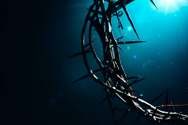 istock Divine light illuminating a Crown of Thorns 1140386122