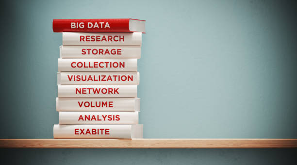 istock Books of  Big Data And Analysis  In Front Grey Wall 1140386999