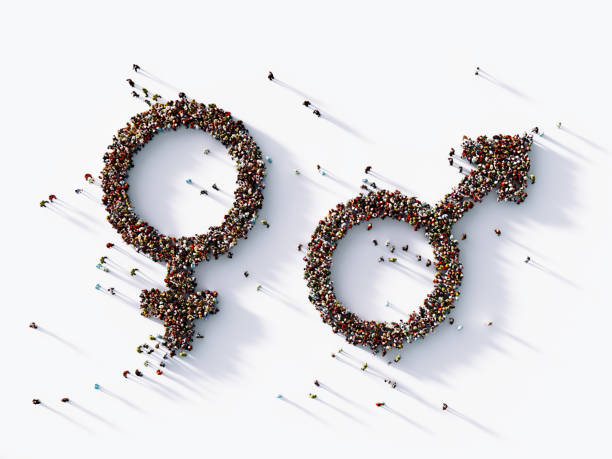 istock Human Crowd Forming Gender Symbols 1140387649