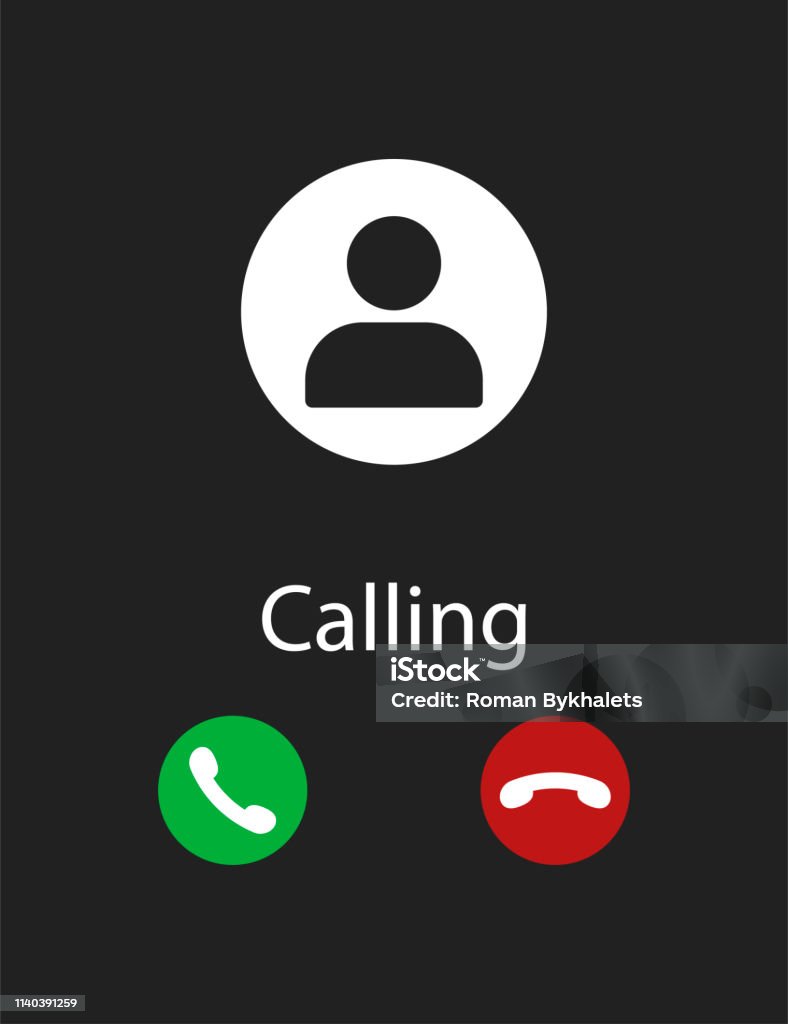 Smartphone screen of phone calling black background interface incoming. Smartphone screen of phone calling black background interface incoming. EPS 10 Using Phone stock vector