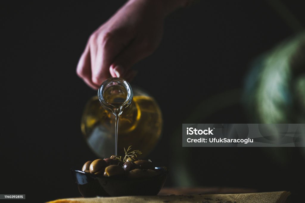 aceite de oliva - Foto de stock de Aceituna libre de derechos