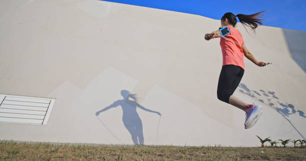 istock woman sport and rope skipping 1140400183