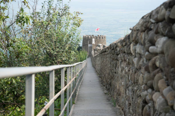 istock Ancient city wall with view to Alazani valley 1140403210