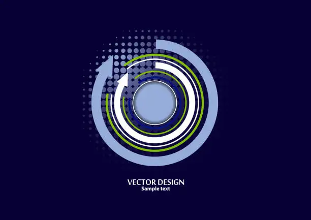 Vector illustration of Colorful abstract process of circular arrows.