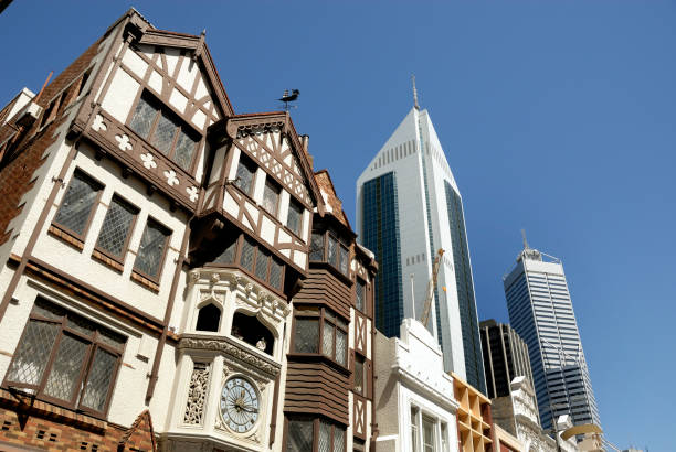 Old and new buildings in downtown Perth