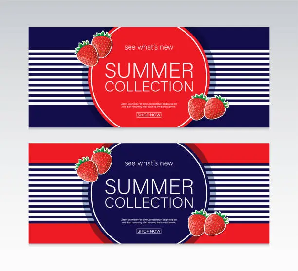 Vector illustration of Summer Collection Vector Banner.