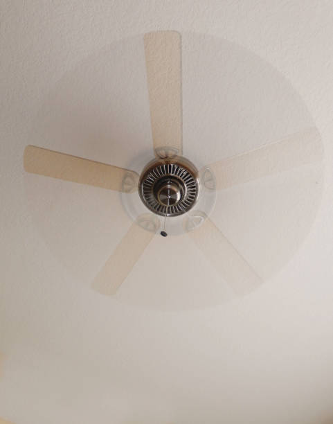 istock Ceiling fan used in a home for refreshing the air . 1140411690