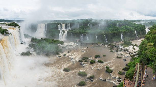 istock Tourists at Iguazu Falls 1140413133