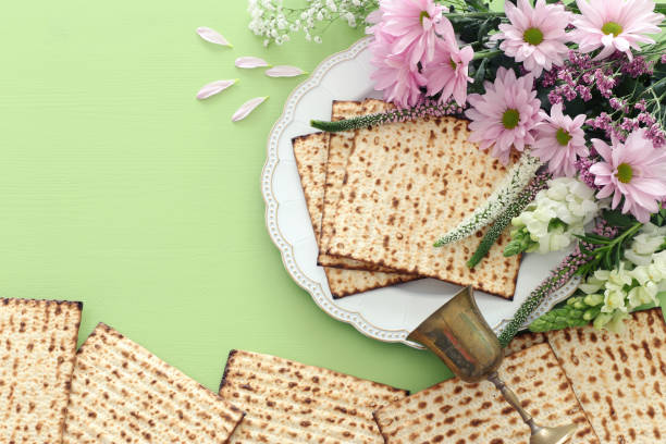 istock Pesah celebration concept (jewish Passover holiday). Top view, flat lay 1140413298