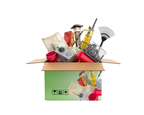 istock concept of product categories garden accessories in the box 3d render on white no shadow 1140415541