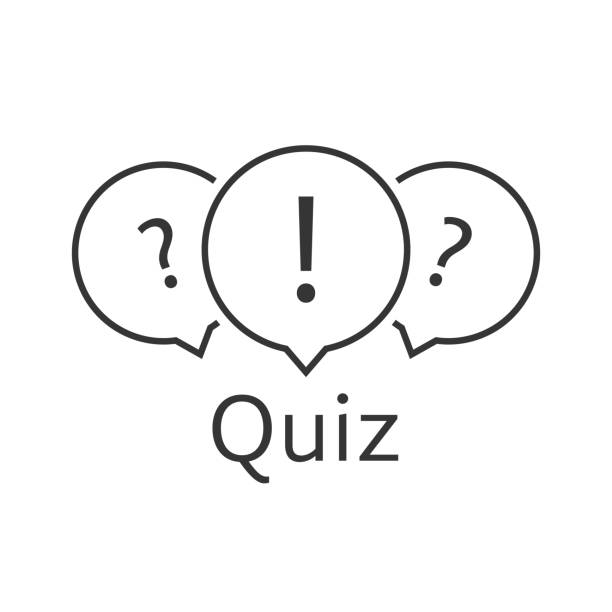 illustrazioni stock, clip art, cartoni animati e icone di tendenza di quiz linea sottile nera - exclamation point question mark right solution