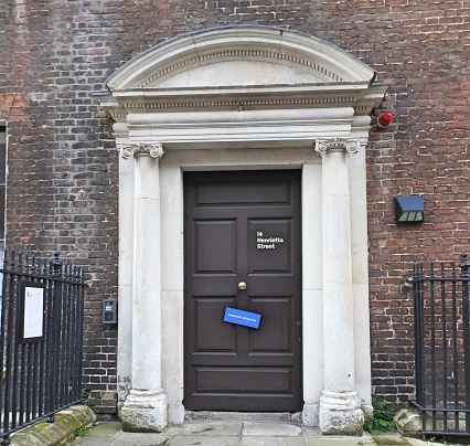 4th April 2019, Dublin, Ireland. No 14 Henrietta Street is a Dublin museum with the most intact collection of early to mid-18th century houses in Ireland, from Georgian townhouse to tenement dwelling.