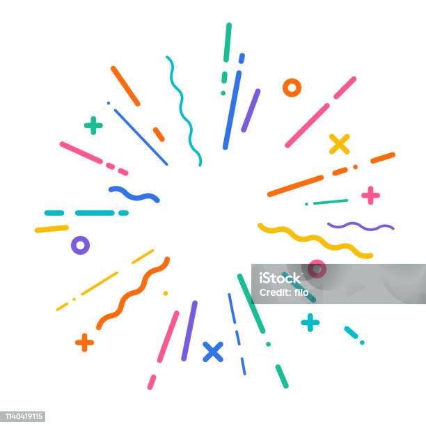 Colorful Modern Explosion Stock Illustration - Download Image Now - Celebration, Party - Social Event, Firework - Explosive Material