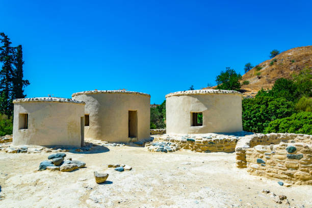 istock Reconstructed neolithic dwellings at Choirokoitia, Cyprus 1140420808