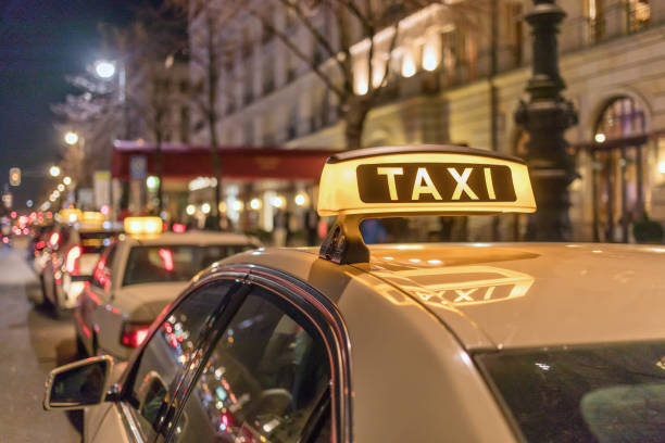 Taxi_Hotel stock photo