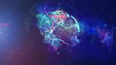 Global communication concept. Technological abstract background