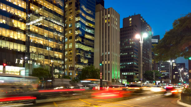 istock Paulista Avenue at night 1140433728