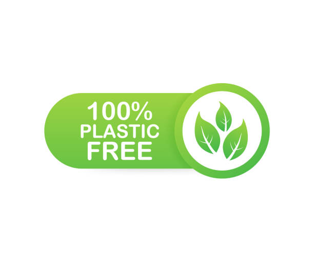 プラスチックの無料緑のアイコンのバッジ。bpa プラスチックフリーケミカルマーク。ベクターイラスト。 - freedom gratis label message点のイラスト素材／クリップアート素材／マンガ素材／アイコン素材
