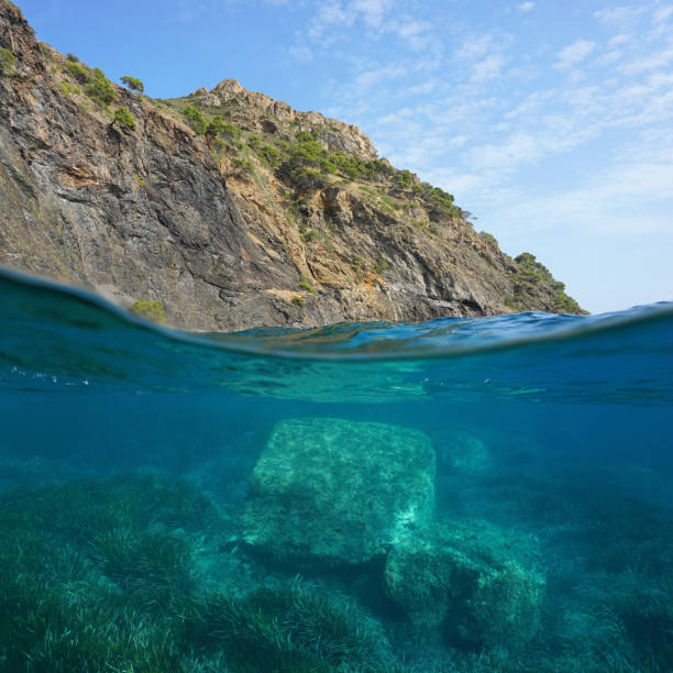 istock Coastal landscape over under Mediterranean sea 1140439569