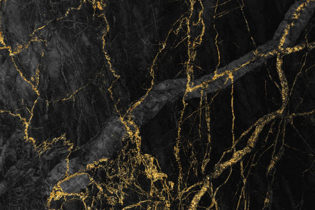 istock Black marble texture with gold pattern background design for cover book or brochure, poster or realistic business and design artwork. 1140440013