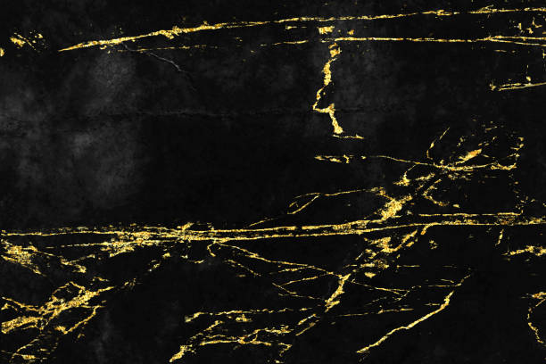 istock Black marble texture with gold pattern background design for cover book or brochure, poster or realistic business and design artwork. 1140440087