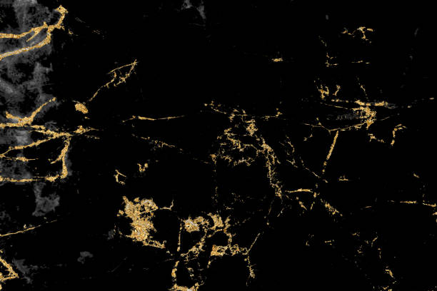 istock Black marble texture with gold pattern background design for cover book or brochure, poster or realistic business and design artwork. 1140440492