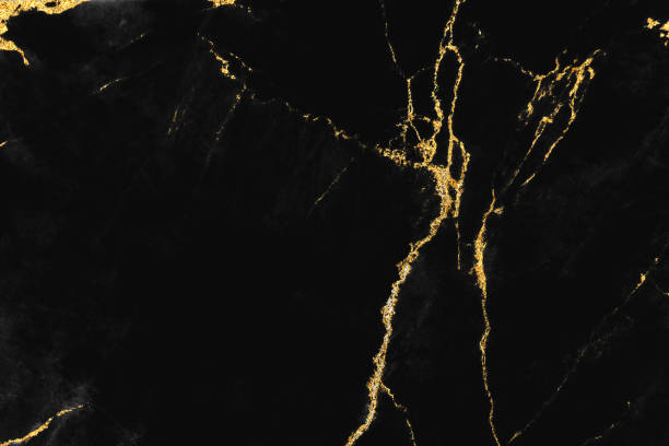 istock Black marble texture with gold pattern background design for cover book or brochure, poster or realistic business and design artwork. 1140441627