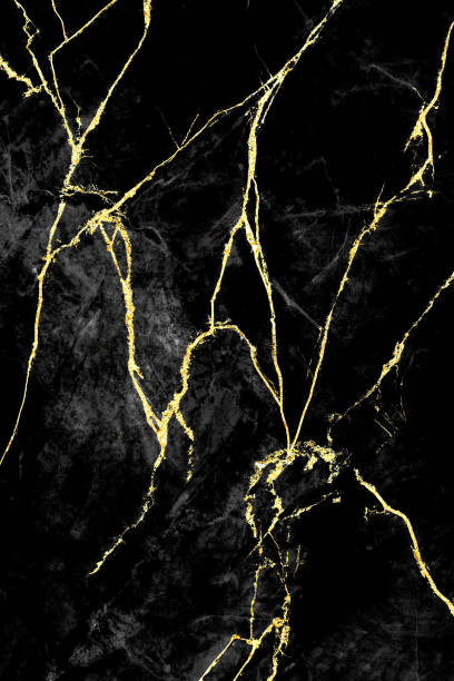 istock Black marble texture with gold pattern background design for cover book or brochure, poster or realistic business and design artwork. 1140442892