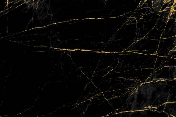 texture in marmo nero con motivo in oro sfondo design per copertina o brochure, poster o opere d'arte realistiche di business e design. - marble foto e immagini stock