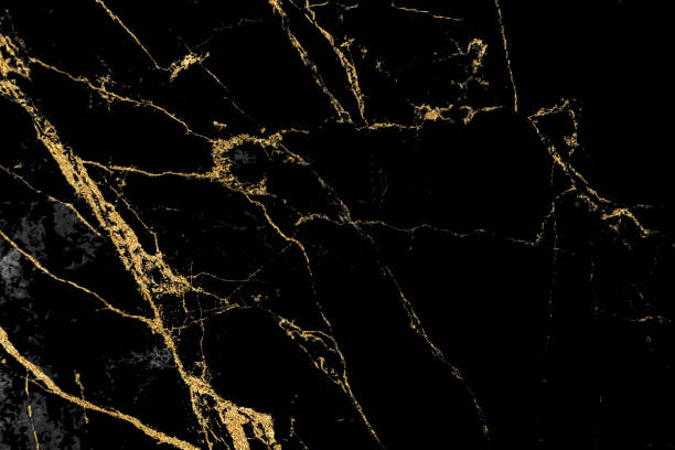 istock Black marble texture with gold pattern background design for cover book or brochure, poster or realistic business and design artwork. 1140446443