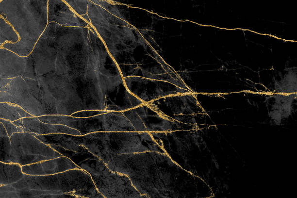 istock Black marble texture with gold pattern background design for cover book or brochure, poster or realistic business and design artwork. 1140446753
