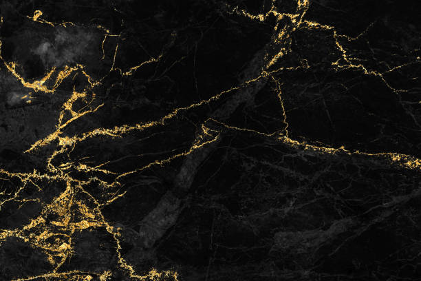 istock Black marble texture with gold pattern background design for cover book or brochure, poster or realistic business and design artwork. 1140446793