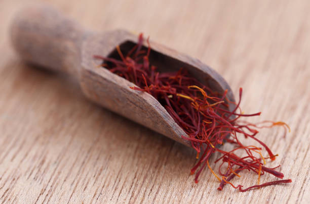 istock Saffron in a wooden scoop 1140451242