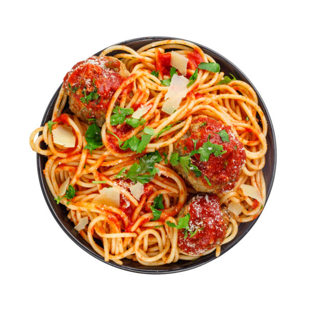 istock Pasta with meatballs in tomato sauce 1140453071
